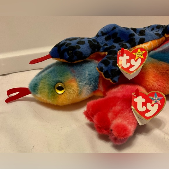 Ty Other - Ty Lizzie beanie buddy and baby pair